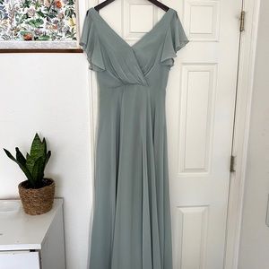 David’s Bridal Bridesmaid Dress | Dusty Sage